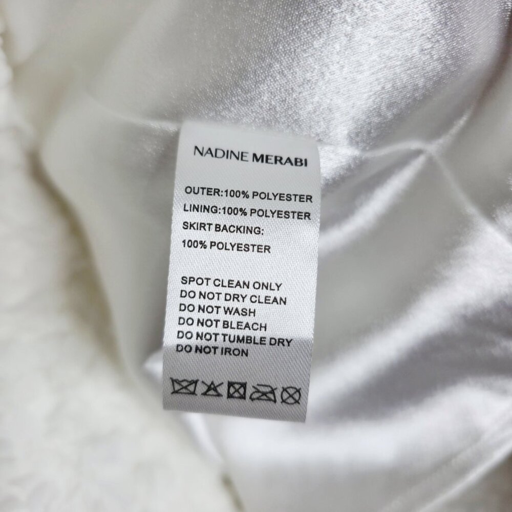 Nadine Merabi Maisy White 3D Floral Applique Corset Strapless Mini Dress‎ XL - Picture 10 of 14